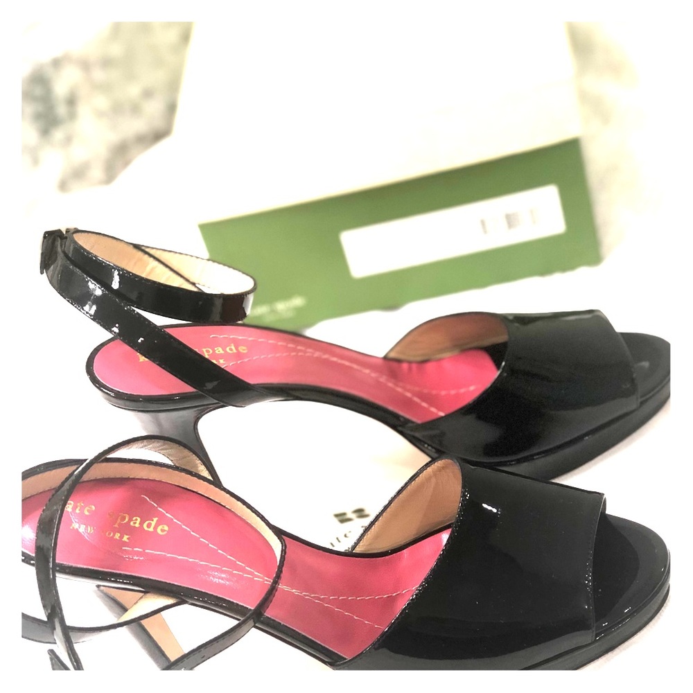 Kate Spade black patent heels